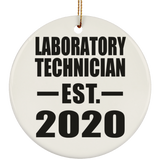 Laboratory Technician Established EST. 2020 - Circle Ornament