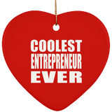 Coolest Entrepreneur Ever - Heart Ornament