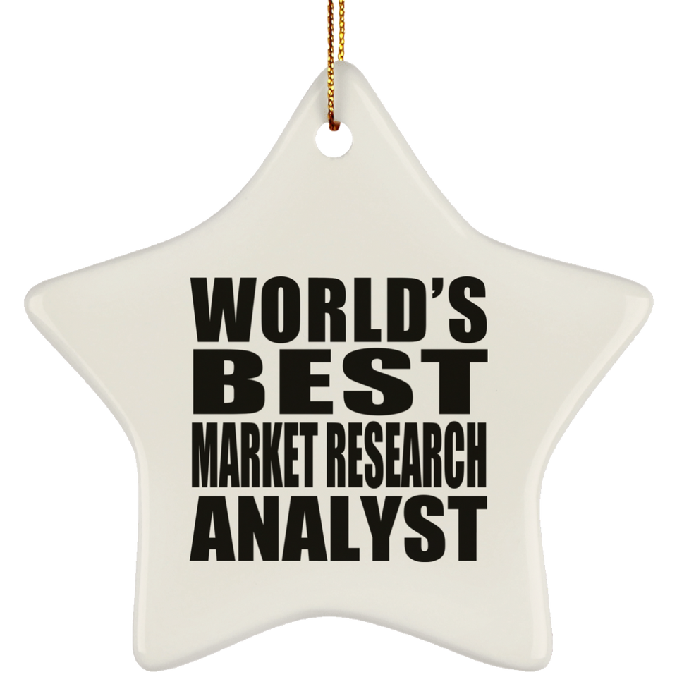 World's Best Market Research Analyst - Star Ornament