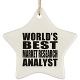World's Best Market Research Analyst - Star Ornament