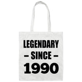 34th Birthday Legendary Since 1990 - Tote Bag White