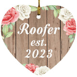 Roofer Established Est. 2023 - Heart Ornament B