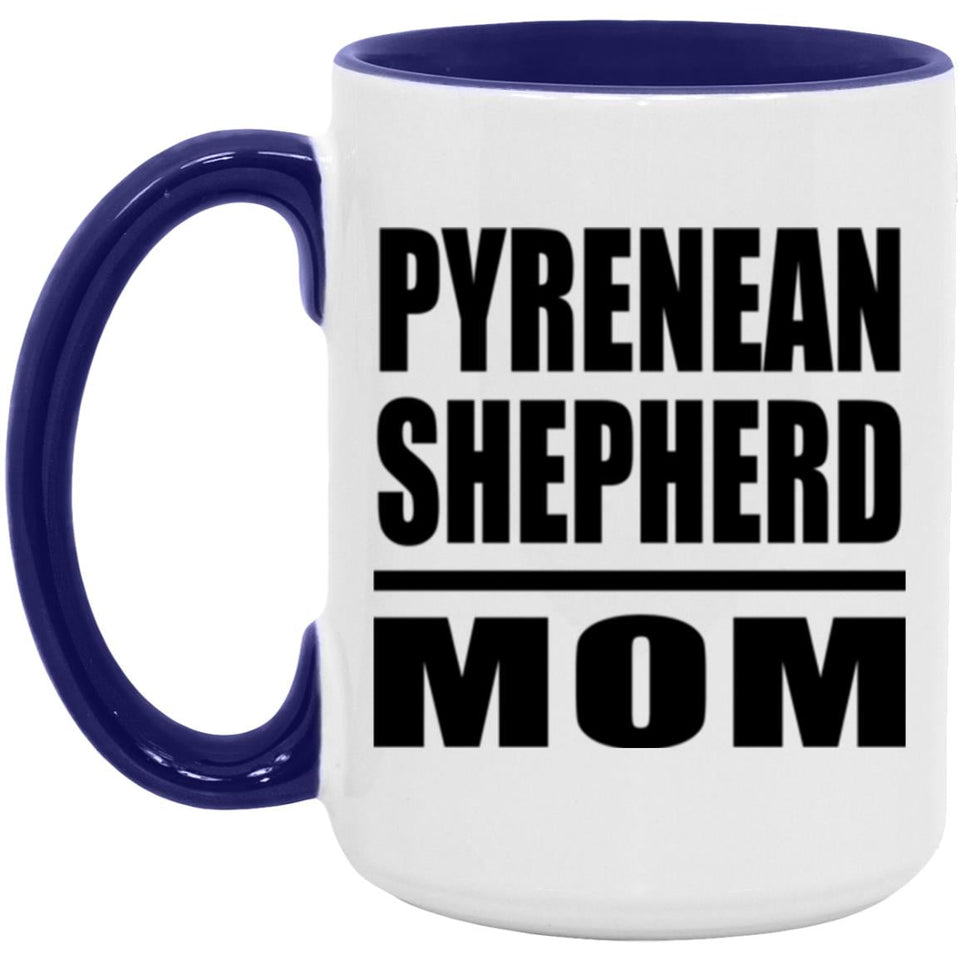 Pyrenean Shepherd Mom - 15oz Accent Mug Purple
