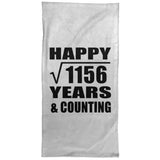 Happy 34th Anniversary Square Root of 1156 Years & Counting - Hand Towel