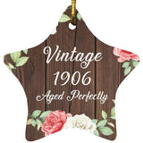 118th Birthday Vintage 1906 Aged Perfectly - Star Ornament A