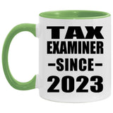 Tax Examiner Since 2023 - 11oz Accent Mug Green