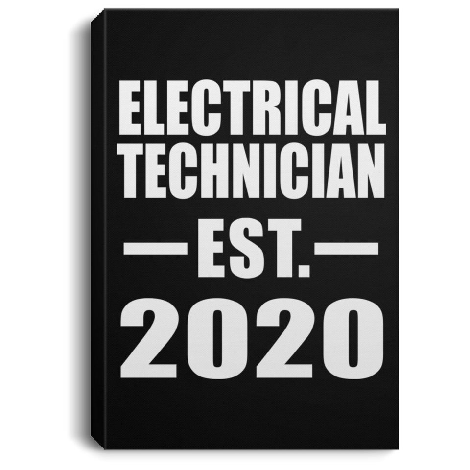 Electrical Technician Established EST. 2020 - Canvas Portrait