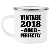 6th Birthday Vintage 2018 Aged Perfectly - 12oz Camping Mug