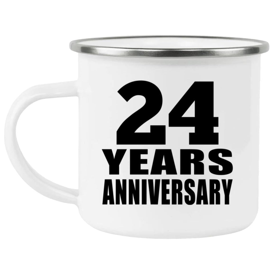 24th Anniversary 24 Years - 12oz Camping Mug
