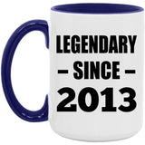 11th Birthday Legendary Since 2013 - 15oz Accent Mug Purple