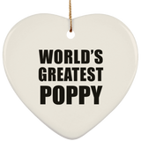 World's Greatest Poppy - Heart Ornament