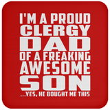 Proud Clergy Dad Of Awesome Son - Drink Coaster