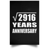 54th Anniversary Square Root of 2916 Years Anniversary - Poster Portrait