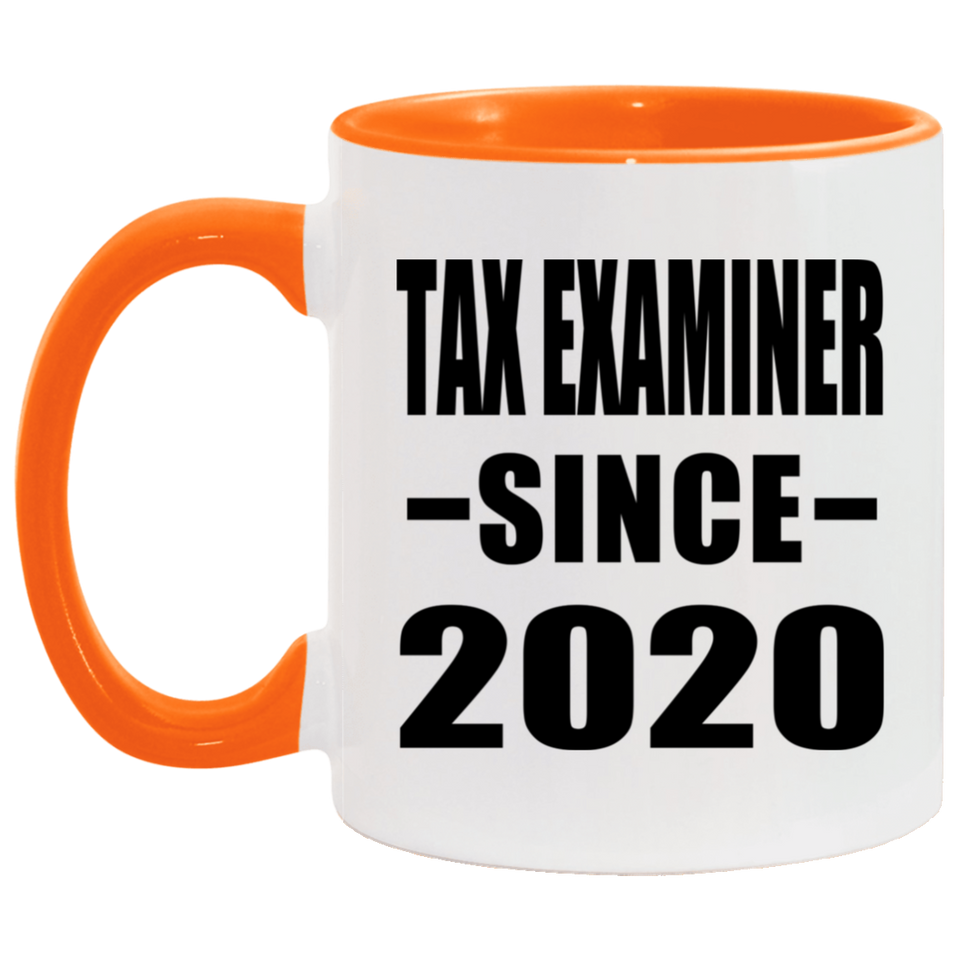 Tax Examiner Since 2020 - 11oz Accent Mug Orange