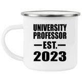 University Professor Established EST. 2023 - 12oz Camping Mug