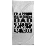 Proud Museum Curator Dad Of Awesome Daughter - Hand Towel