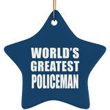 World's Greatest Policeman - Star Ornament