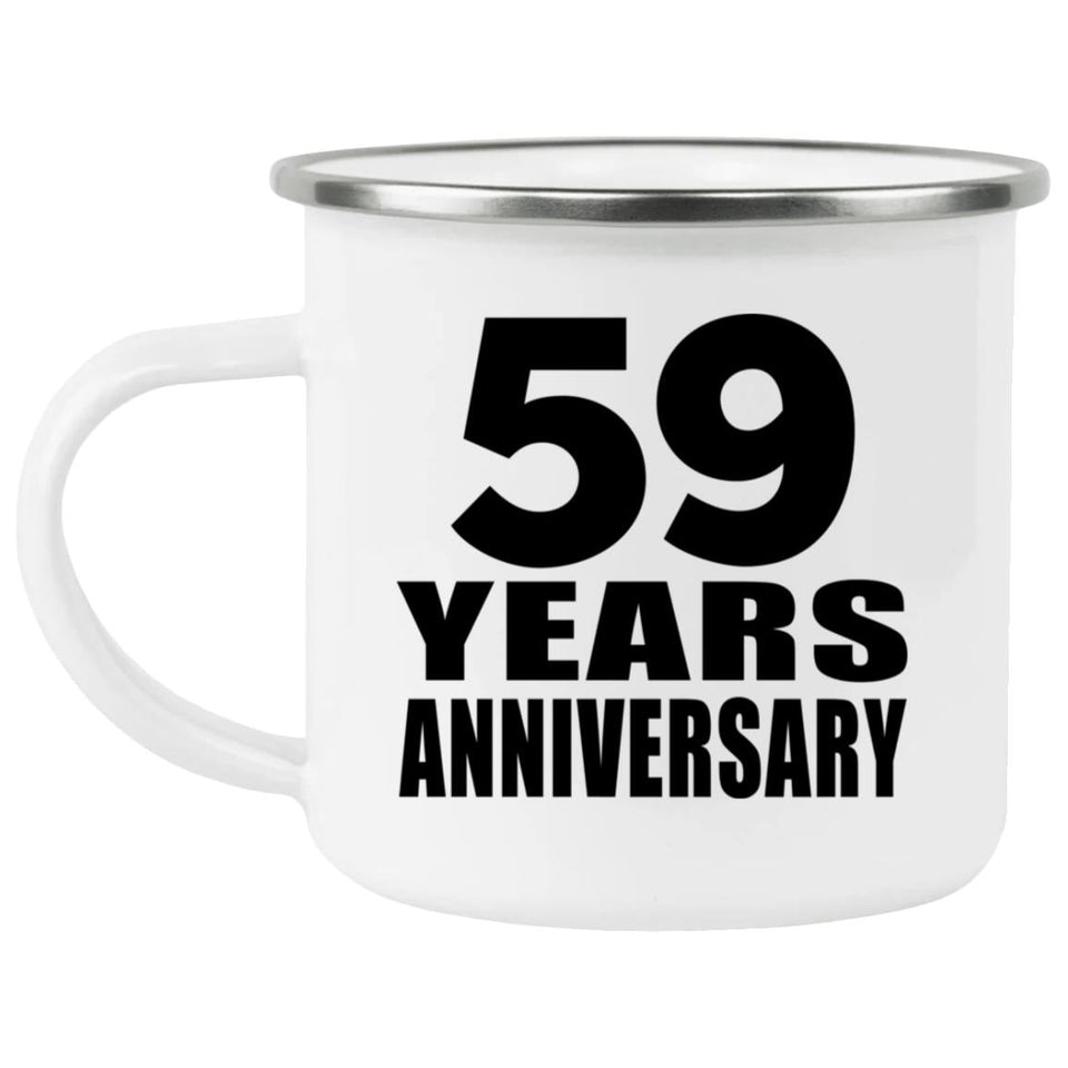 59th Anniversary 59 Years - 12oz Camping Mug