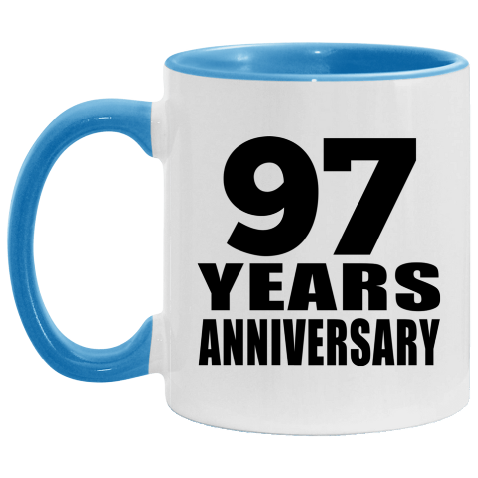 97th Anniversary 97 Years - 11oz Accent Mug Blue