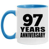 97th Anniversary 97 Years - 11oz Accent Mug Blue