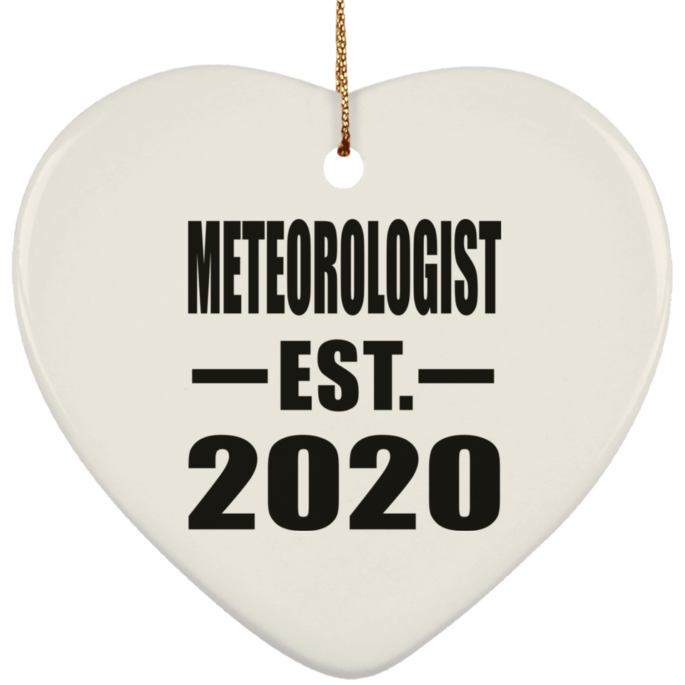 Meteorologist Established EST. 2020 - Heart Ornament