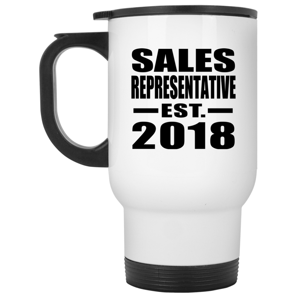 Sales Representative Established EST. 2018 - White Travel Mug