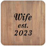 Wife Established EST. 2023 - Drink Coaster C