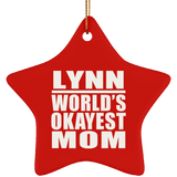Lynn World's Okayest Mom - Star Ornament