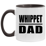 Whippet Dad - 11oz Accent Mug Black