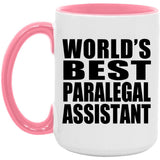 World's Best Paralegal Assistant - 15oz Accent Mug Pink
