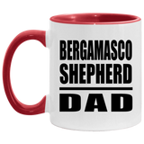 Bergamasco Shepherd Dad - 11oz Accent Mug Red