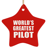 World's Greatest Pilot - Star Ornament