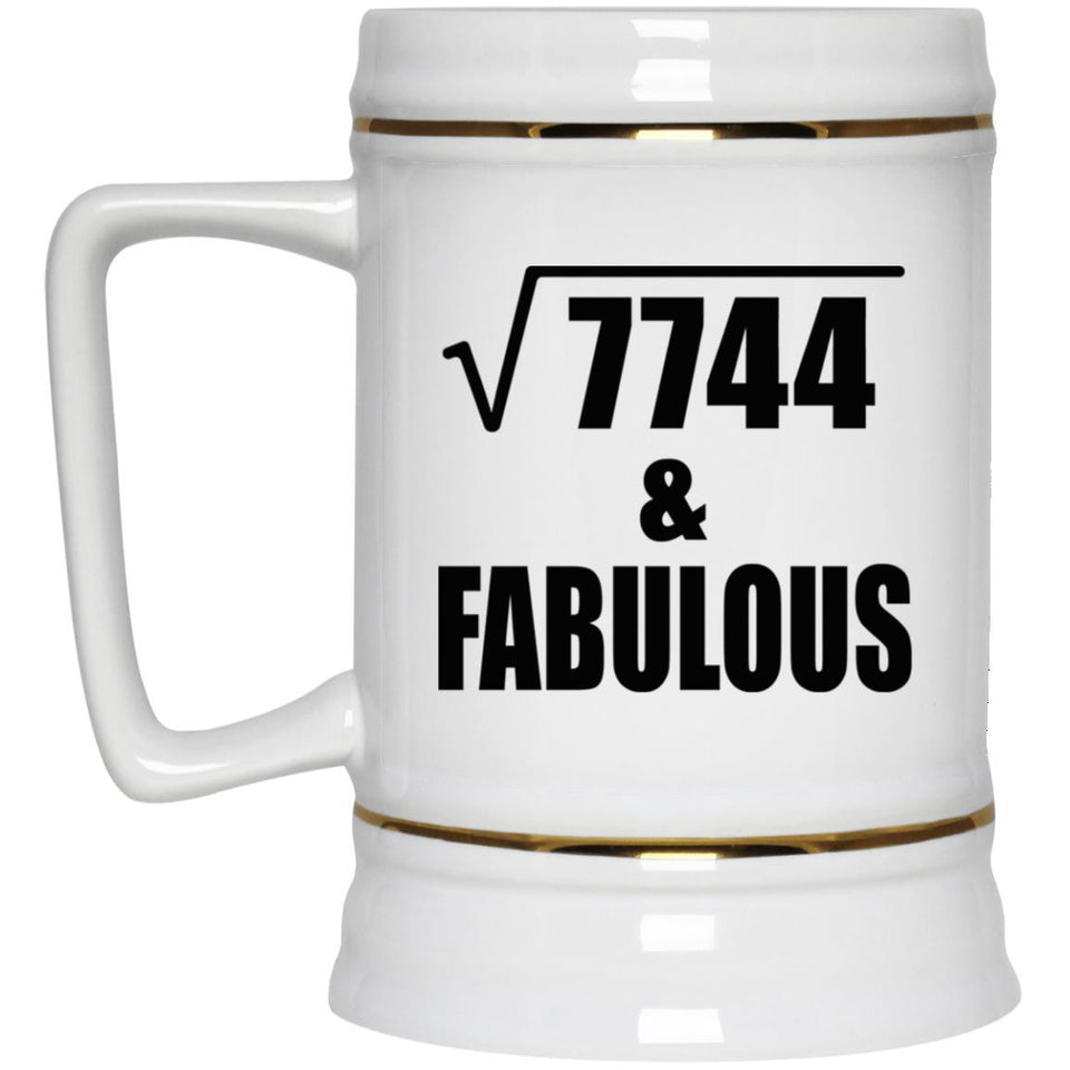 88th Birthday Square Root of 7744 & Fabulous - Beer Stein