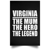 Virginia The Mum The Hero The Legend - Poster Portrait