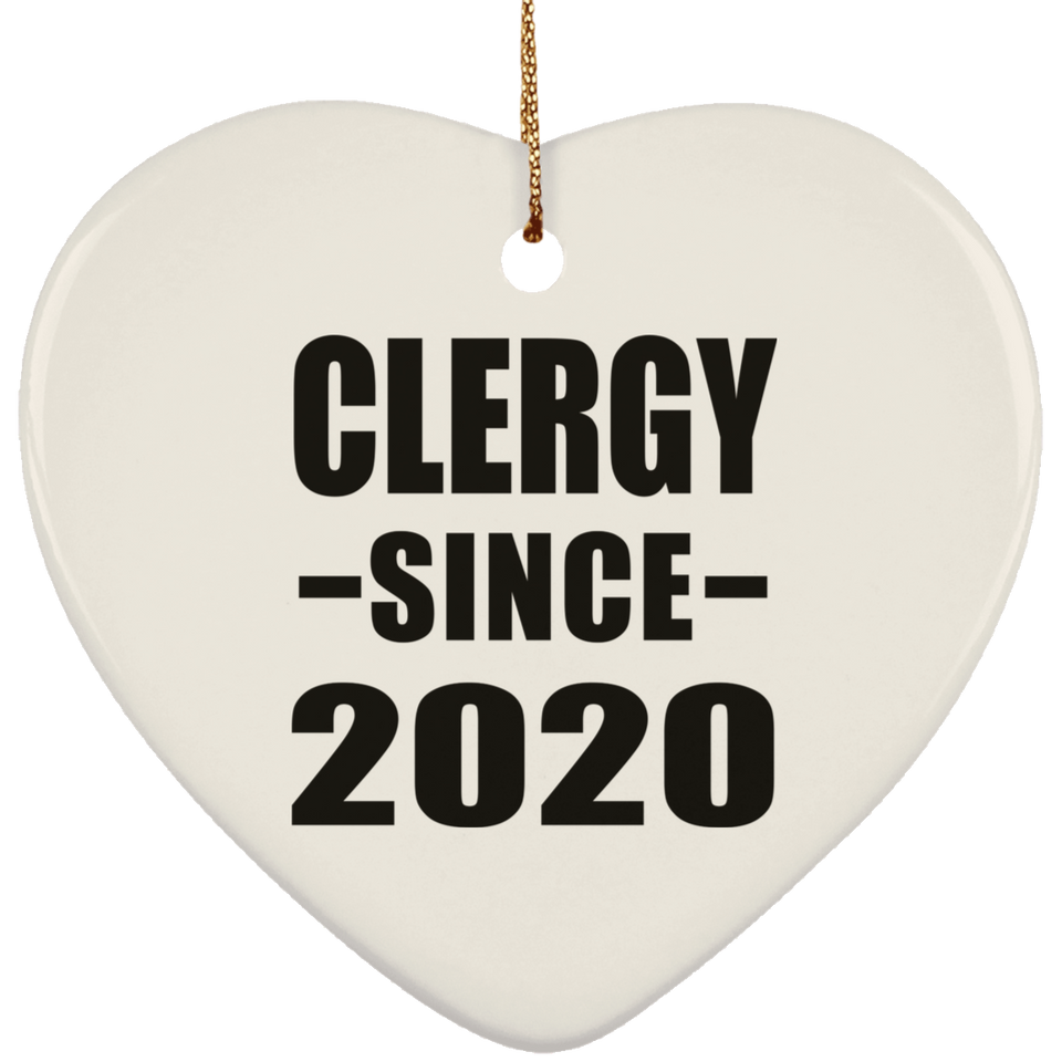 Clergy Since 2020 - Heart Ornament