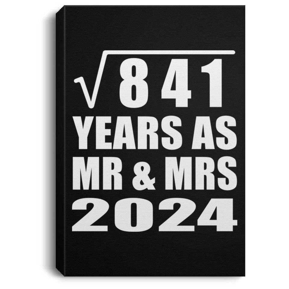 29th Anniversary Square Root of 841 Years As Mr & Mrs 2024 - Canvas Portrait
