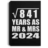29th Anniversary Square Root of 841 Years As Mr & Mrs 2024 - Canvas Portrait