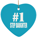 Number One #1 Step Daughter - Heart Ornament
