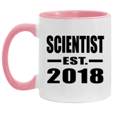 Scientist Established EST. 2018 - 11oz Accent Mug Pink