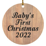 Baby's First Christmas 2022 - Circle Ornament C