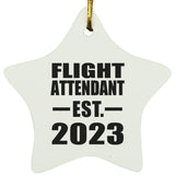 Flight Attendant Established EST. 2023 - Star Ornament