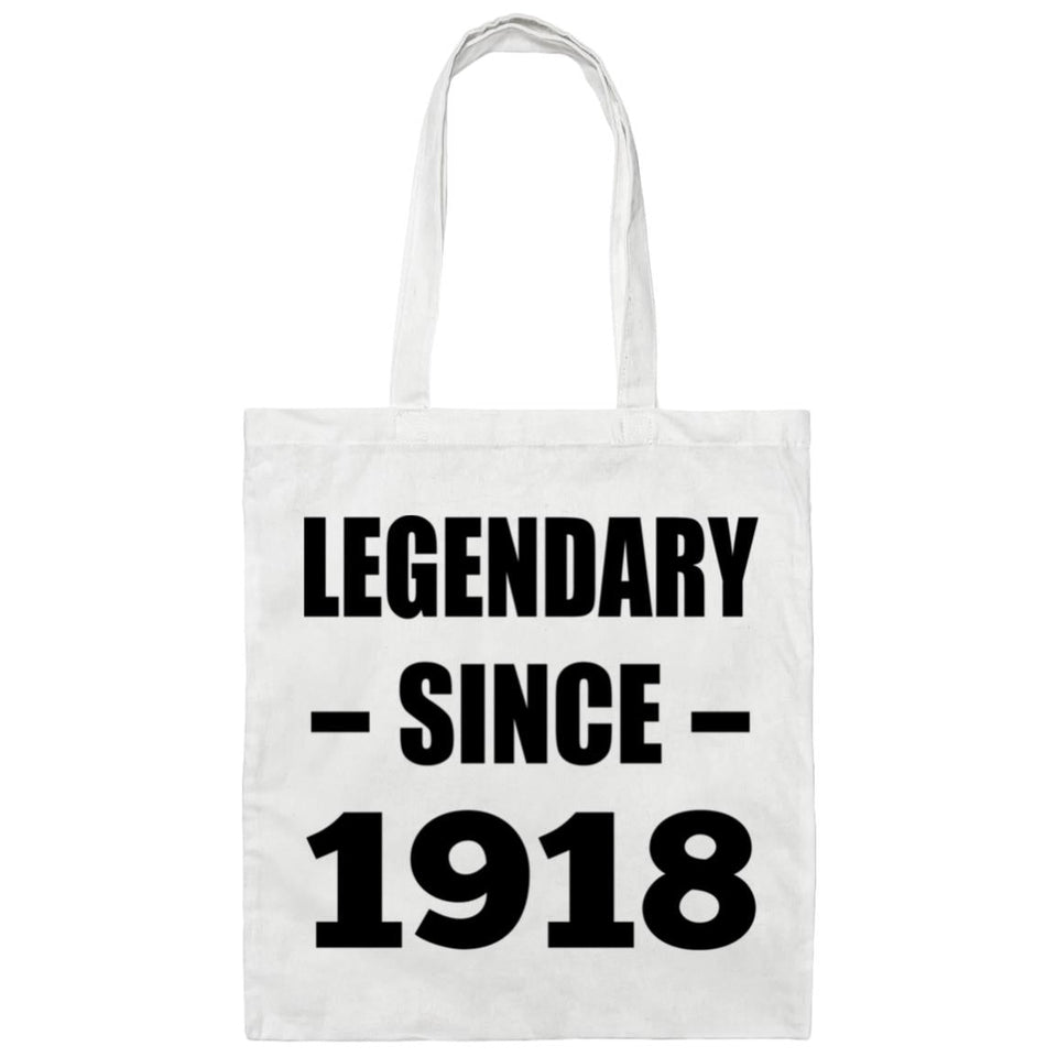 106th Birthday Legendary Since 1918 - Tote Bag White