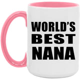 World's Best Nana - 15oz Accent Mug Pink