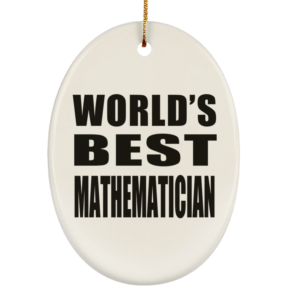 World's Best Mathematician - Oval Ornament