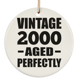 24th Birthday Vintage 2000 Aged Perfectly - Circle Ornament