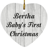Bertha Baby's First Christmas - Heart Ornament F