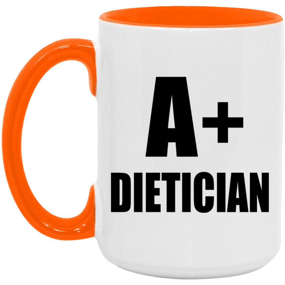 A+ Dietician - 15oz Accent Mug Orange