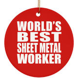 World's Best Sheet Metal Worker - Circle Ornament