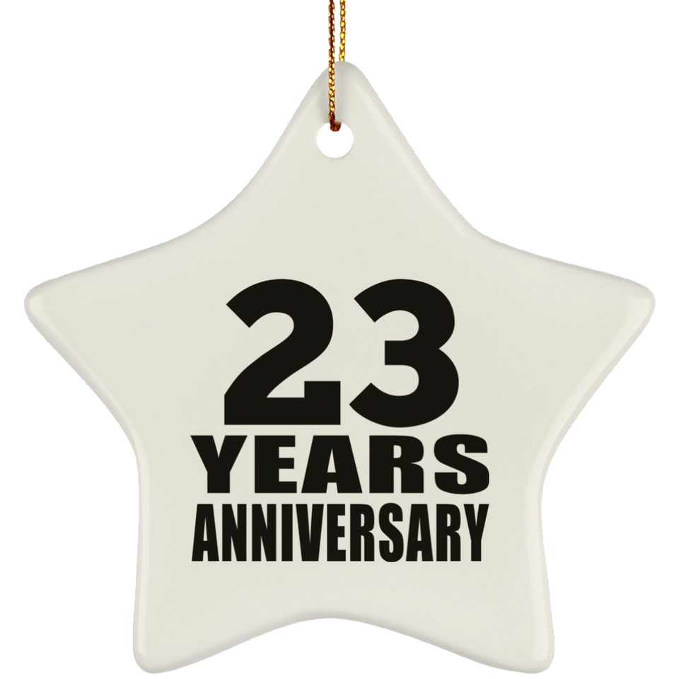 23rd Anniversary 23 Years - Star Ornament