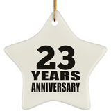 23rd Anniversary 23 Years - Star Ornament